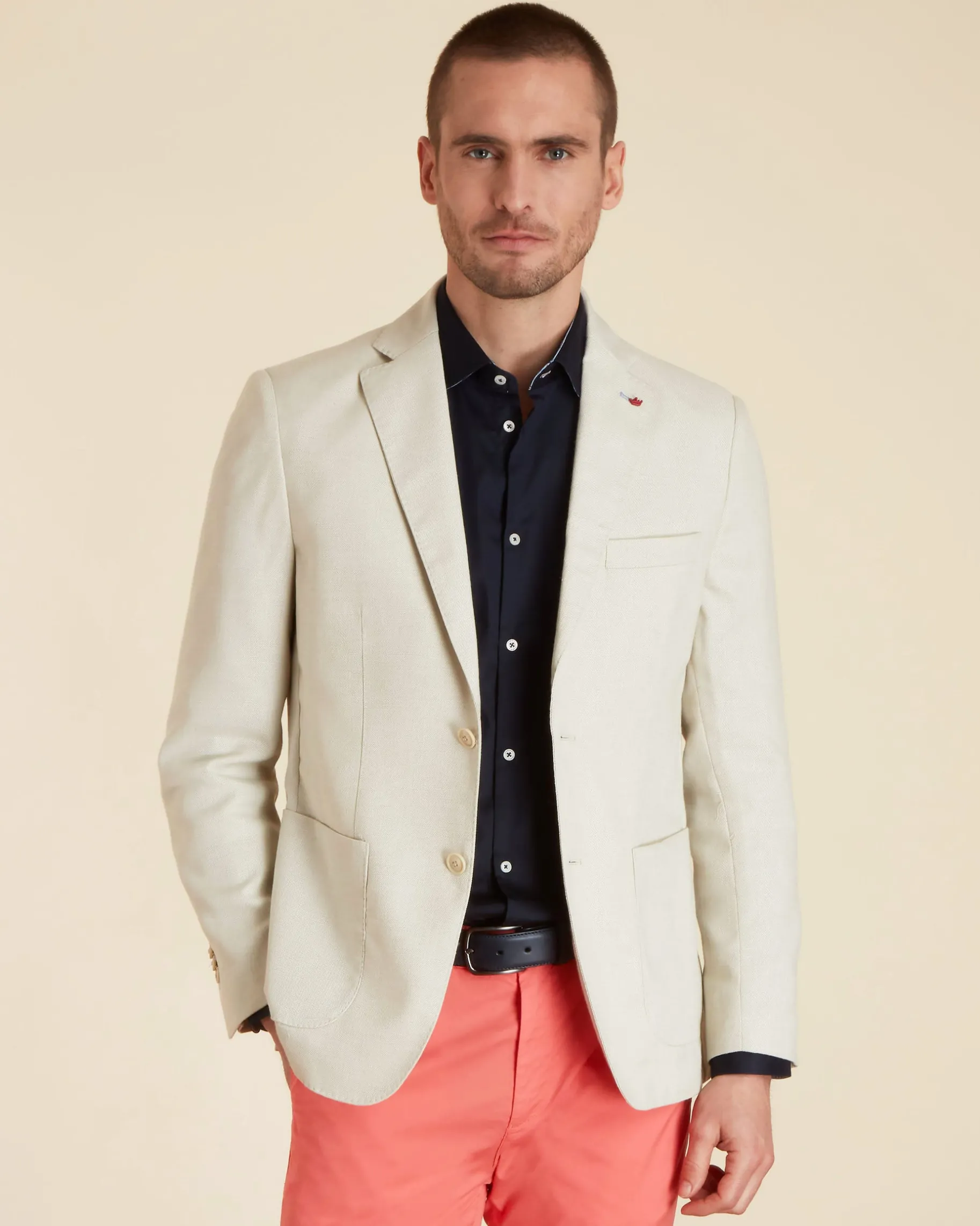 Homme Vicomte A Blazers^Blazer Ajusté Uni