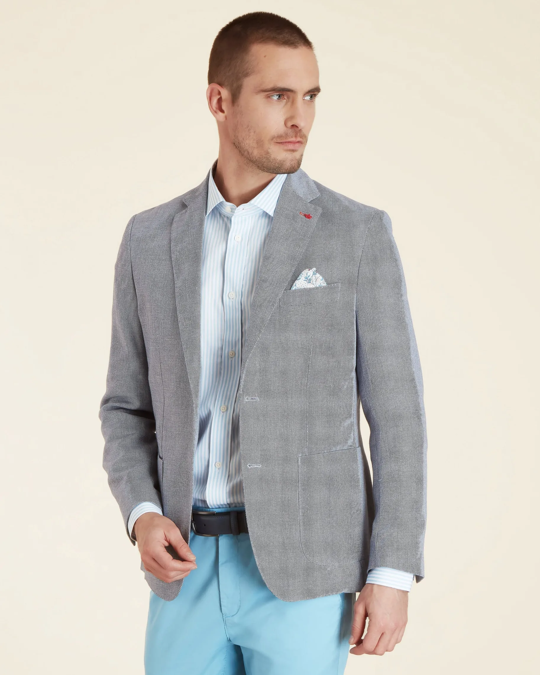 Homme Vicomte A Blazers^Blazer Ajusté Uni
