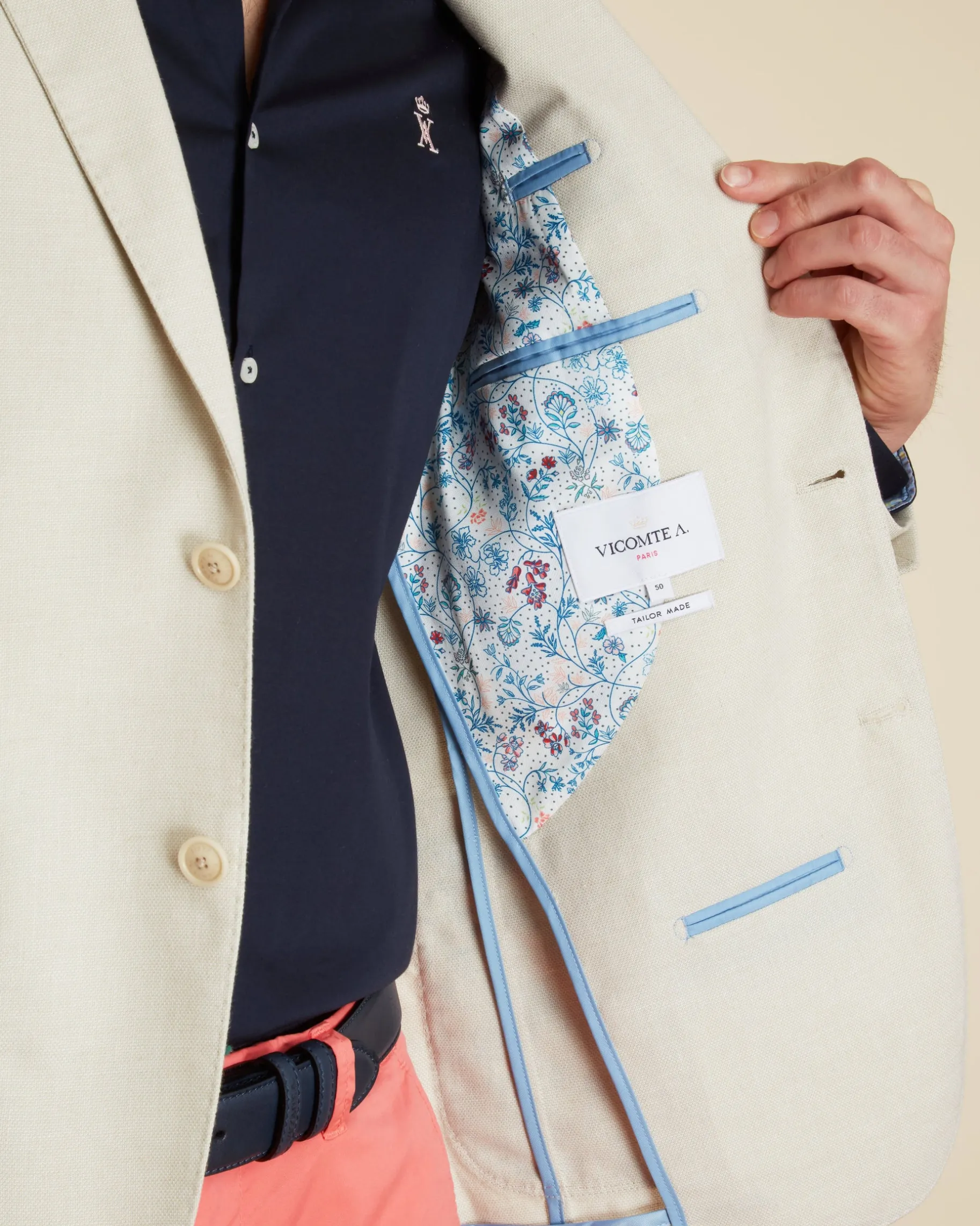 Homme Vicomte A Blazers^Blazer Ajusté Uni