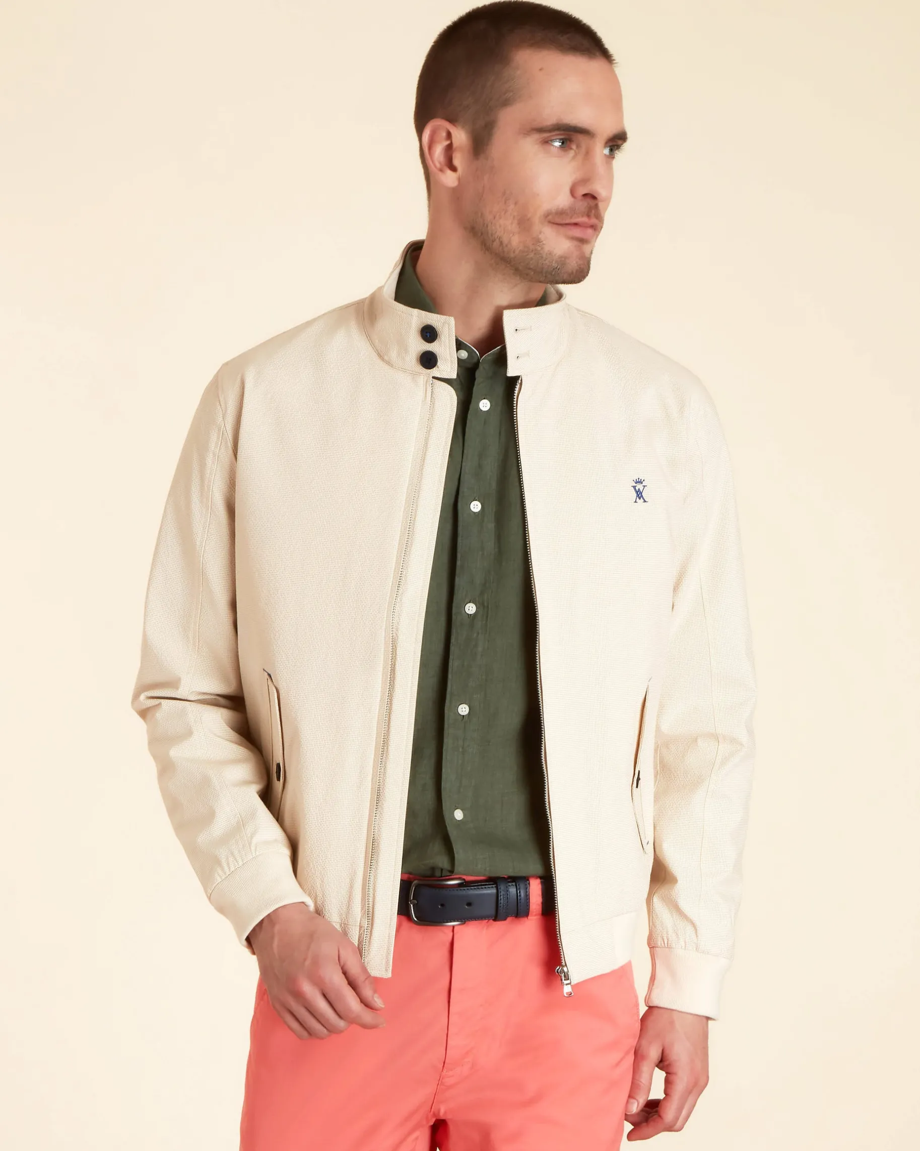 Homme Vicomte A Manteaux & Vestes^Bomber à Micro carreaux