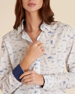 Femme Vicomte A Chemises^Chemise Motifs Horizon Mer