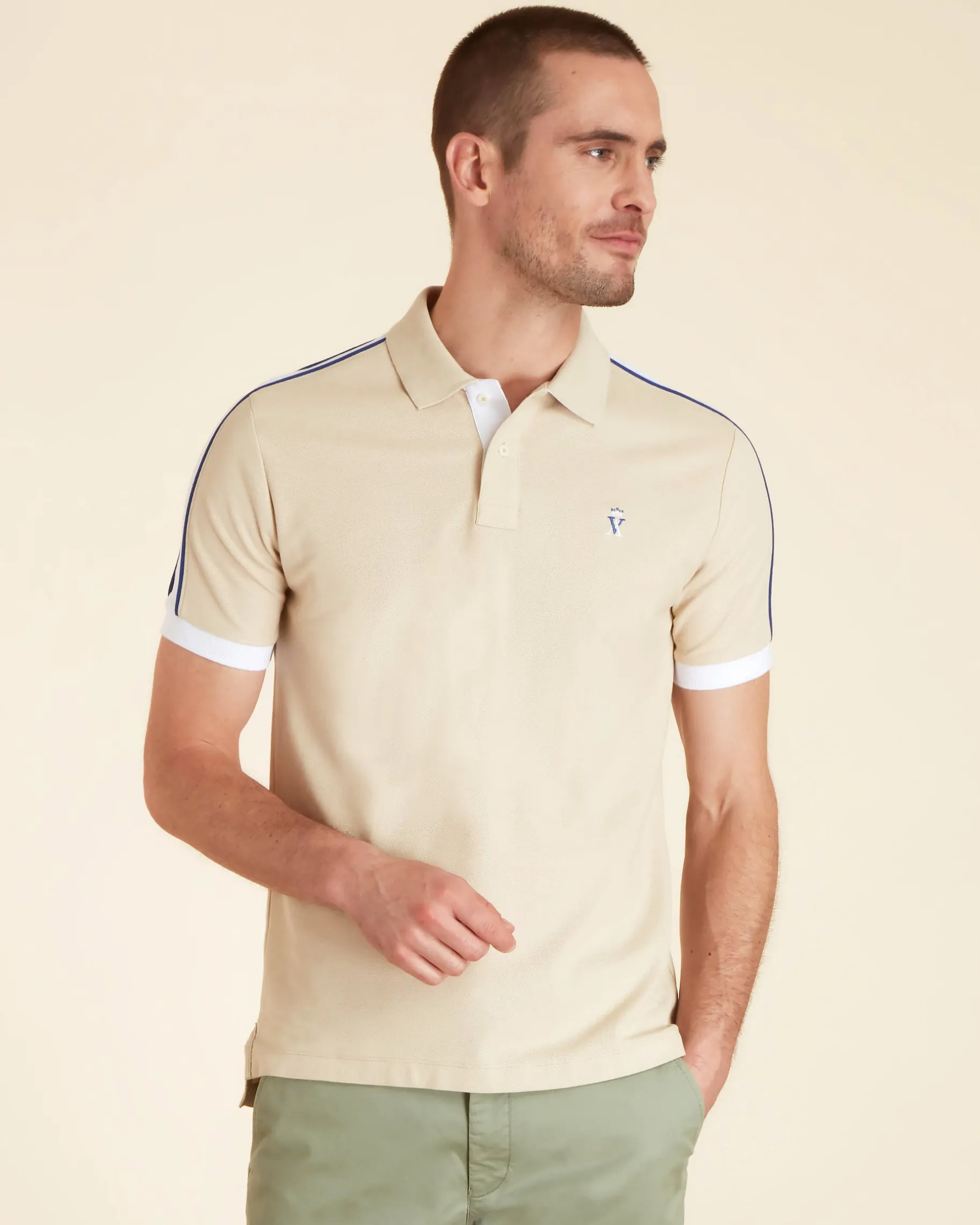 Homme Vicomte A Polos^Polo Pilote Tricolore