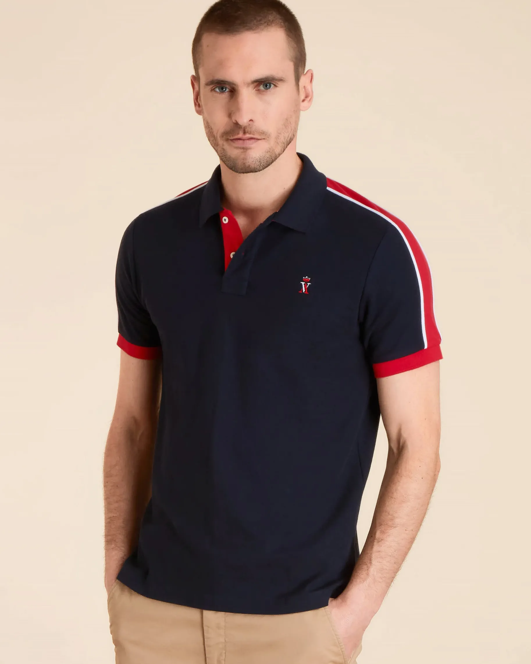 Homme Vicomte A Polos^Polo Pilote Tricolore