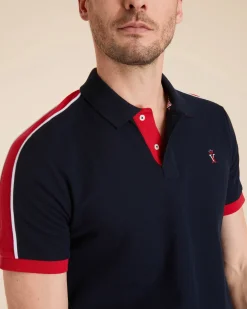 Homme Vicomte A Polos^Polo Pilote Tricolore
