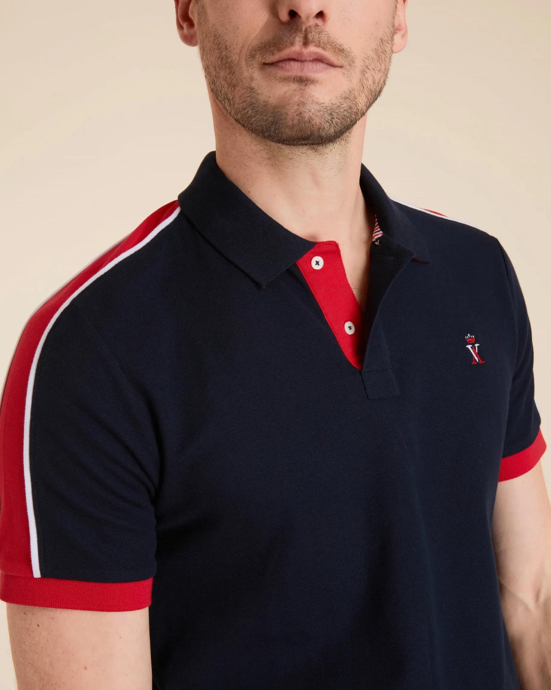 Homme Vicomte A Polos^Polo Pilote Tricolore