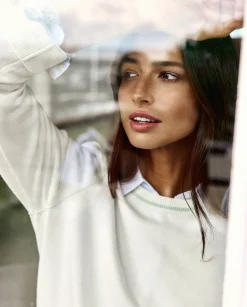 Femme Vicomte A Pulls & Sweats^Pull Col Rond à Détails Contrasté