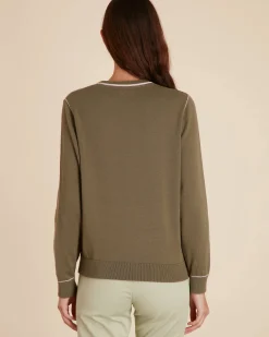 Femme Vicomte A Pulls & Sweats^Pull Col Rond à Détails Contrasté