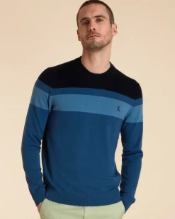 Homme Vicomte A Pulls^Pull Col Rond Colorblock
