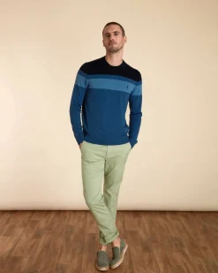 Homme Vicomte A Pulls^Pull Col Rond Colorblock