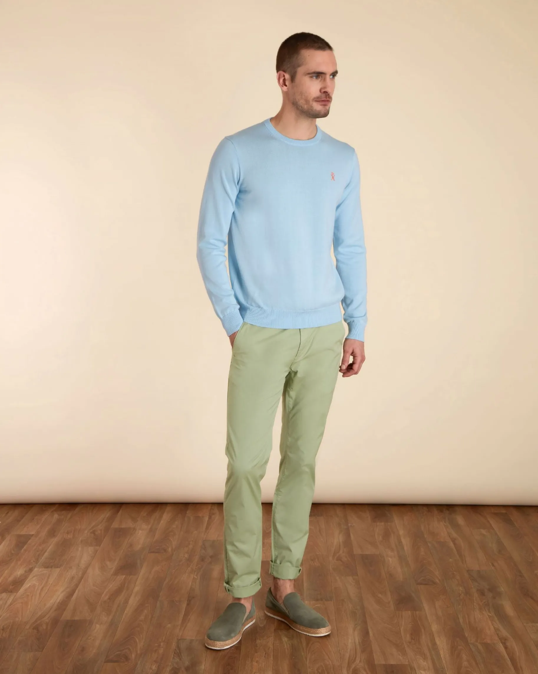 Homme Vicomte A Pulls^Pull Col Rond Uni