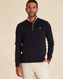 Homme Vicomte A Pulls^Pull Demi Zippé