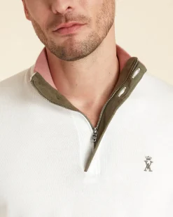 Homme Vicomte A Pulls^Pull Demi Zippé