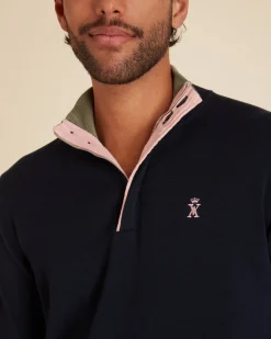 Homme Vicomte A Pulls^Pull Demi Zippé