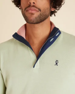 Homme Vicomte A Pulls^Pull Demi Zippé