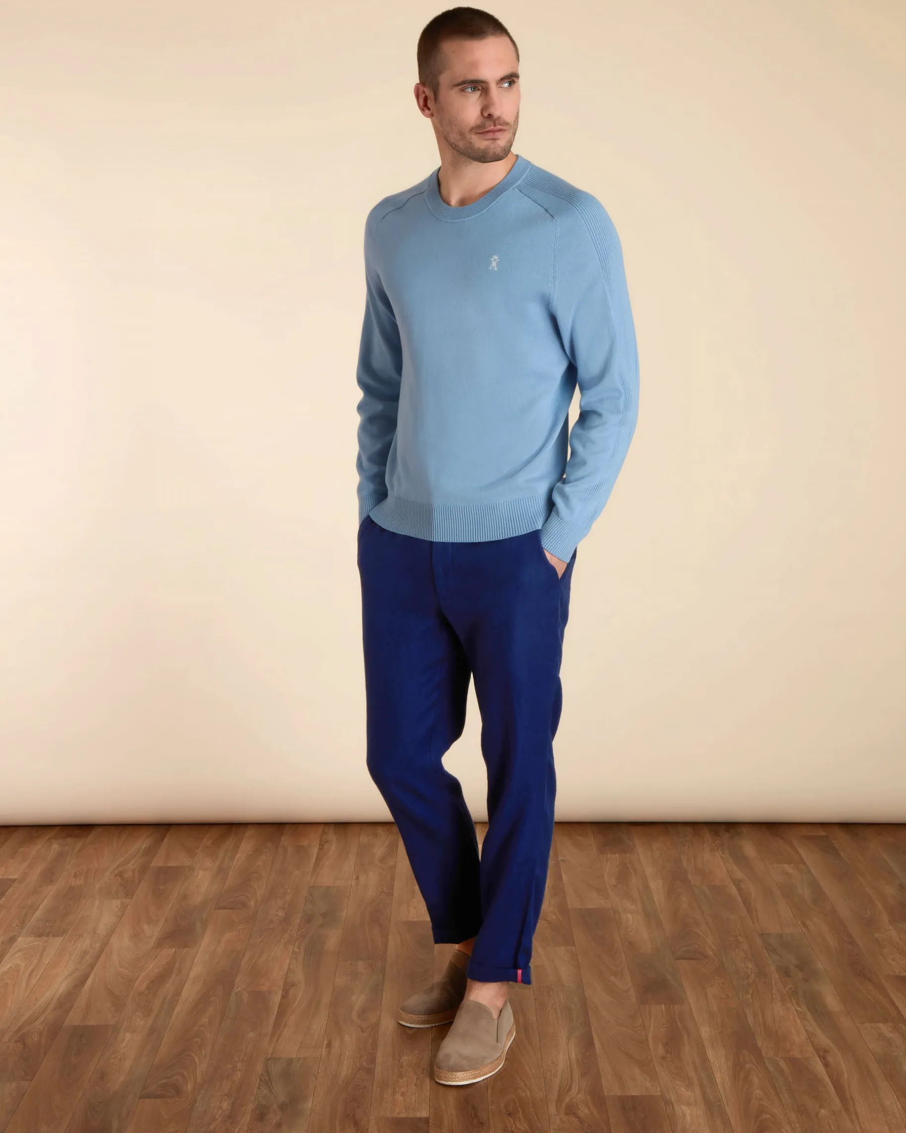 Homme Vicomte A Pulls^Pull Klemo à Col Rond