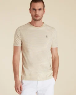 Homme Vicomte A T-Shirts^T-shirt Col Rond à Rayures