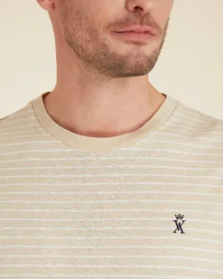 Homme Vicomte A T-Shirts^T-shirt Col Rond à Rayures
